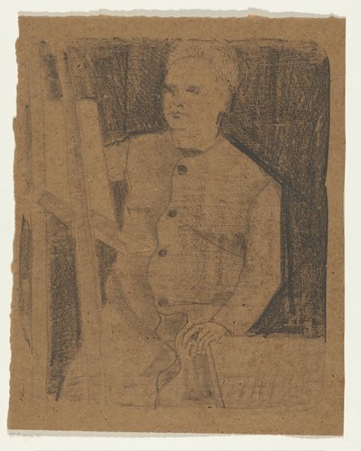 Auto-retrato atrás do cavalete de Samuel Jessurun de Mesquita (signed by artist)