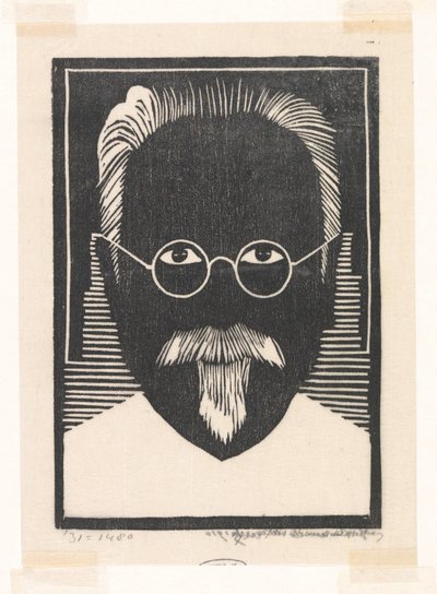 Autorretrato com óculos e cavanhaque de Samuel Jessurun de Mesquita (signed by artist)