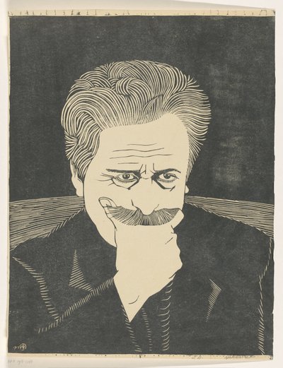 Auto-retrato com a mão no bigode de Samuel Jessurun de Mesquita