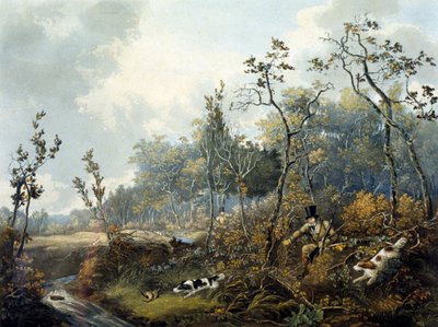 Woodcock Shooting, gravado por H.C. Pyall de Samuel John Egbert (after) Jones