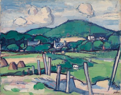 Paisagem, c.1891-1935 (óleo sobre painel) de Samuel John Peploe