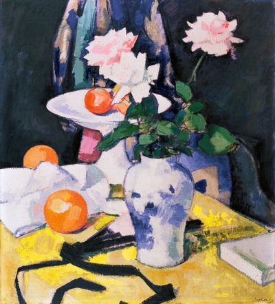 Rosas e laranjas de Samuel John Peploe