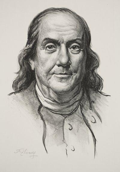 Benjamin Franklin (lito) de Samuel Johnson Woolf