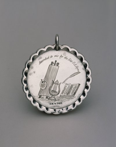 Medalha de bordado, c.1850 (prata) de Samuel Kirk