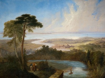 Vista Panorâmica da Ria do Severn, início de meados do século XIX. de Samuel Lines