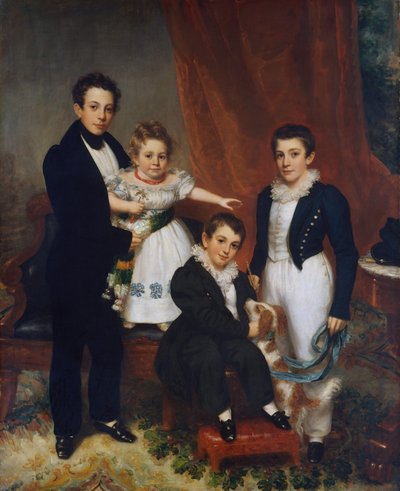 The Knapp Children, c.1833-34 (óleo sobre tela) de Samuel Lovett Waldo