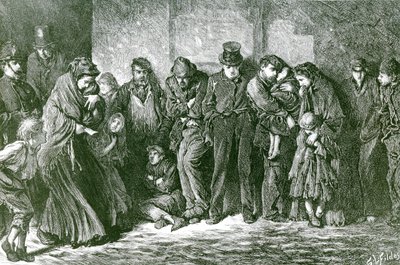 Sem casa e faminto, 1869 de Samuel Luke Fildes