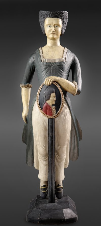 Modelo de uma figura de proa, c.1800 (madeira pintada) de Samuel McIntire