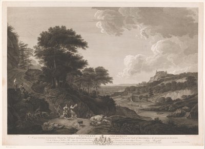 Paisagem com pastores dançarinos
Shepherds Amusement (título sobre o objecto) de Samuel Middiman