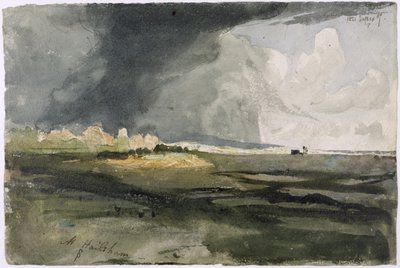 Em Hailsham, Sussex: A Storm Approaching, 1821 (wc sobre grafite sobre papel) de Samuel Palmer