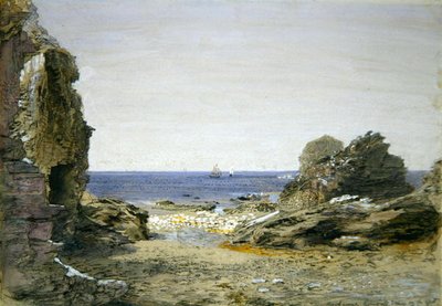 Backways, perto de Tintagel, Cornualha (aguarela sobre papel) de Samuel Palmer