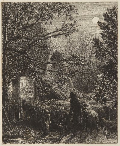 Natal ou recolher a última ovelha no redil de Samuel Palmer