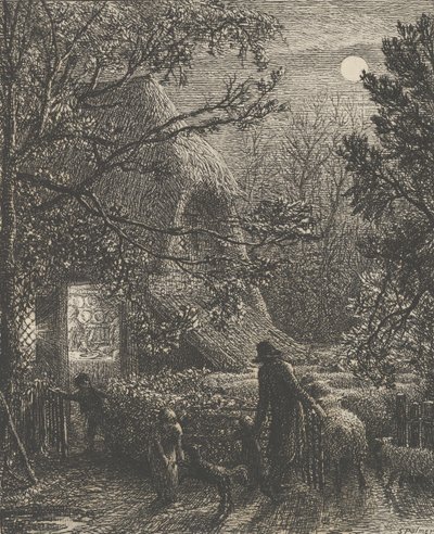 Natal, ou dobrando a última ovelha, 1850. de Samuel Palmer