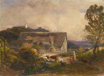 Pátio da Fazenda no Princes Risborough, 1845 de Samuel Palmer