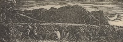 Colheita sob uma Lua Crescente de Samuel Palmer