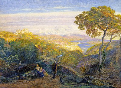 Paisagem (óleo sobre tela) de Samuel Palmer
