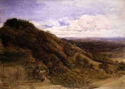 Perto de Underriver, Sevenoaks (aguarela e guache sobre papel) de Samuel Palmer