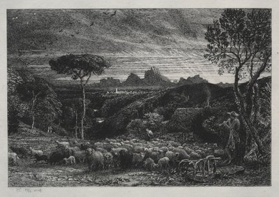 Abrindo a dobra, 1880. de Samuel Palmer