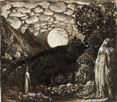 Shepherds under a Full Moon, c1829-1830 de Samuel Palmer