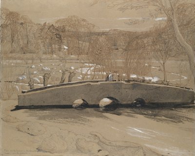 A ponte em Shoreham, ca. 1829. de Samuel Palmer