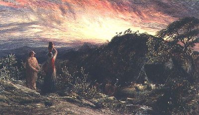 A Aurora da Vida (aguarela e guache) de Samuel Palmer