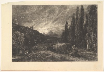 The Plowman Early, 1861. de Samuel Palmer