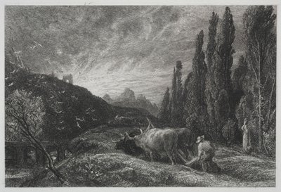 The Early Ploughman, antes de 1861. de Samuel Palmer