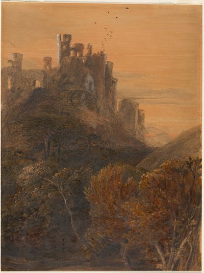 O castelo encantado ao crepúsculo de Samuel Palmer