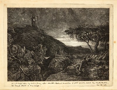 A Torre Solitária (gravura) de Samuel Palmer