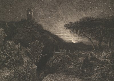 A Torre Solitária, 1879. de Samuel Palmer