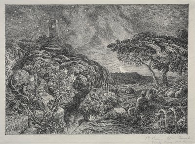 A torre só, 1879. de Samuel Palmer
