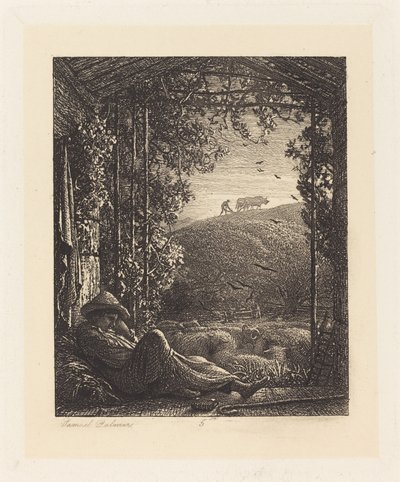 O Pastor Adormecido; De manhã cedo de Samuel Palmer