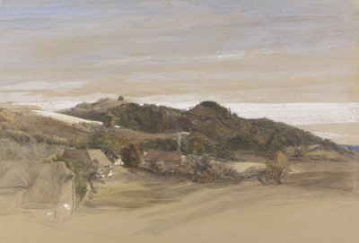 Underriver Hills, perto de Sevenoaks, Kent, dos terrenos de J. Herries, esq. c.1840 (caneta e tinta com aquarela sobre grafite no papel) de Samuel Palmer