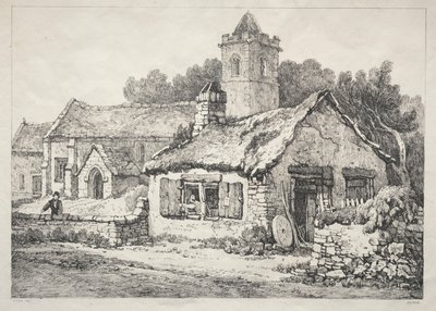 Uma série de edifícios antigos e casas rurais no norte da Inglaterra: Ayton de Samuel Prout