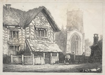 Uma série de edifícios antigos e casas rurais no norte da Inglaterra: Helmsley, 1821. de Samuel Prout