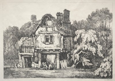 Uma série de edifícios antigos e casas rurais no norte da Inglaterra: perto de Ashbourne de Samuel Prout
