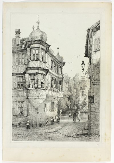Bamberg, a partir de fac-símiles de esboços feitos na Flandres e na Alemanha de Samuel Prout