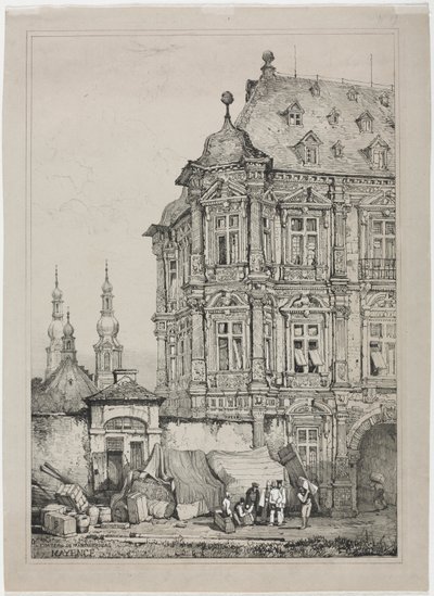 Castelo de Martinsburg, Mainz, Alemanha de Samuel Prout