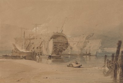 Hulks em Plymouth de Samuel Prout