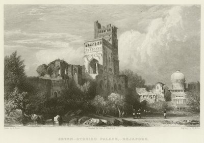Palácio de sete andares em Bejapore de Samuel Prout
