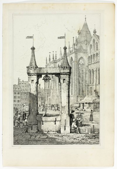 St Omer, Estrasburgo, a partir de fac-símiles de esboços feitos na Flandres e na Alemanha de Samuel Prout