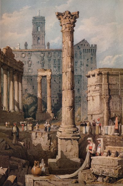 Vista no fórum, Roma, c1823 de Samuel Prout