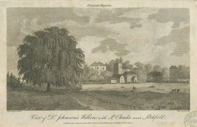 Lichfield - Willow Tree "Dr. Johnson" s ": gravura, nº [c 1804] de Samuel Rawle