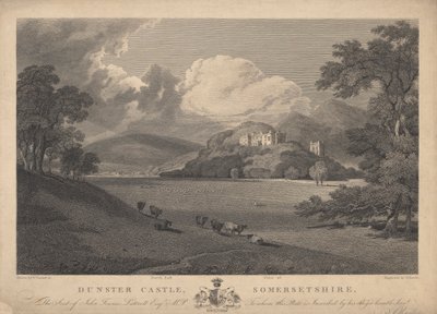 Vista Nordeste do Castelo de Dunster, Somersetshire de Samuel Rawle