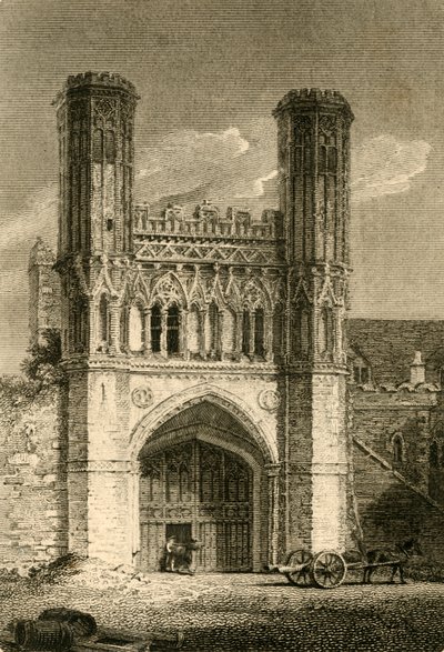 Portão de Santo Agostinho, Canterbury Kent, 1802. de Samuel Rawle