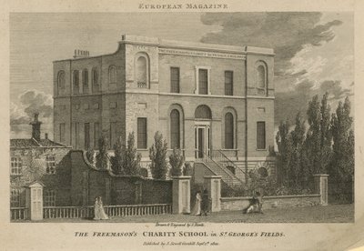 A escola de caridade do maçom no campo de St. George de Samuel Rawle