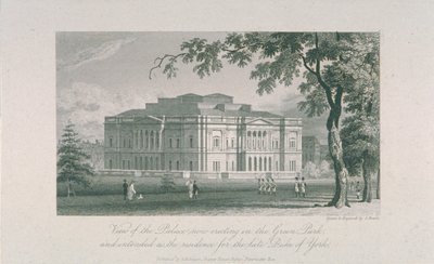 Vista da York House e do Green Park, c. de Samuel Rawle