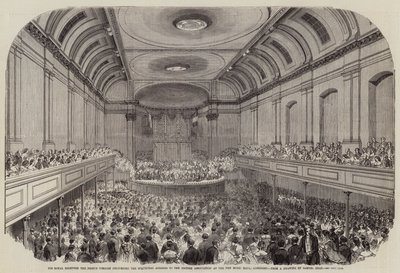 Sua Alteza Real o Príncipe Consorte dando o discurso inaugural à Associação Britânica no New Music Hall, Aberdeen de Samuel Read