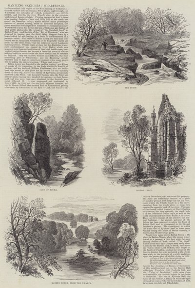 Esboços rambling, Wharfedale de Samuel Read