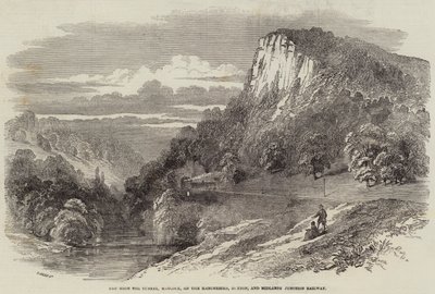 O túnel do alto Tor, Matlock, na ferrovia de junção de Manchester, Buxton e Midlands de Samuel Read